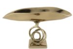Antik Gold Metal Ayaklı Oval Kase 51x19x27cm