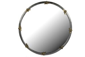 Antik Gri Metal Arılı Ayna 81cm
