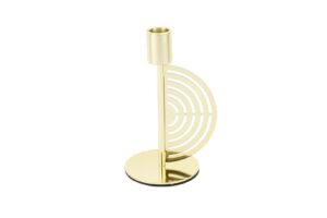 Circle Gold Metal Mumluk 9x18cm