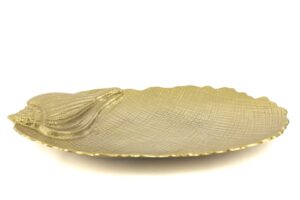 Gold Coral Metal Dekor Tabak 48x31cm