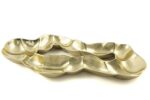 Gold Dekoratif Metal Tabak 57x32cm