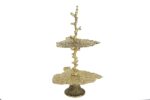 Gold İstiridyeli 2Katlı Sunum Standı 30x26x53cm