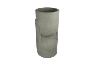 Gri Polyresin Saksı 35x72cm