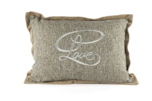 Love Bej Gri Nakışlı 35×50 Yastık Kırlent