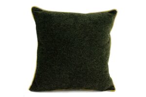 Olive Düz Yeşil Sarı Biyeli Yastık Kırlent 50cm
