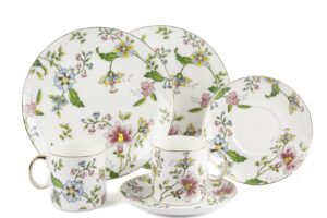 Florid 2li Pasta Tabaklı Çay Fincan Seti 6 Parça 180cc