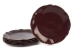 Plum 6lı Bordo Servis Tabağı 27cm