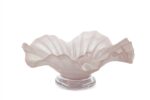 Pembe Cam Kıvrımlı Dek Tabak 30x13cm