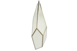 Pirinç Beyaz Avize 19x61cm