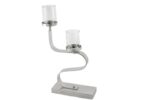 Silver 2li Metal Cam Mumluk 32x10x51cm