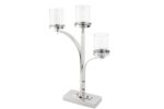 Silver 3 Kollu Metal Cam Mumluk 38x10x55cm