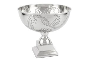 Silver Ayaklı Metal Kase 30x29cm