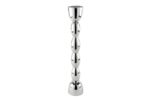 Silver Boğumlu Metal Mumluk 9x48cm