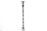 Silver Boğumlu Metal Mumluk 9x66cm
