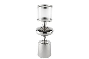 Silver Metal Cam Mumluk 20x58cm