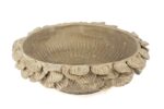 Yapraklı Bej Seramik Dekor Tabak 30x10cm