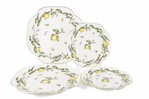 Sunleaf 4 Parça Set- 2li Pasta Tabağı 19cm ve 2li Servis Tabağı 25cm