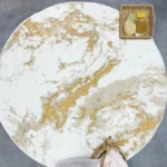 Veronica Yuvarlak 120x120cm Paspas – Halı / Ekru Latte