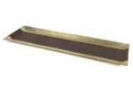 Gold Kahve Deri Kaplı Dikdörtgen Tepsi 65x21x3cm