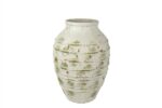Krem Yeşil Eskitme Büyük Küp 52x35cm