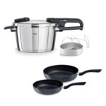 Fissler Vitaquick Edition 4,5 Litre Düdüklü Tencere + Tava Set