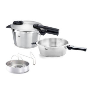 Fissler Vitaquick Premium 4,5+2,5 Litre Düdüklü Tencere + Buharda Pişirme Aparatı