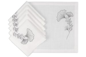 Ginko Beyaz Gümüş 6lı Peçete 40cm