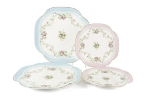 Rose Charm 4 Parça Set- 2li Pasta Tabağı 19cm ve 2li Servis Tabağı 25cm