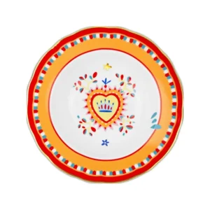 Bacı Mılano Mamma Mıa Kalp Desenli Yemek Tabağı 22 Cm