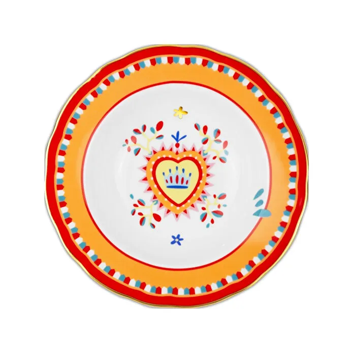 Bacı Mılano Mamma Mıa Kalp Desenli Yemek Tabağı 22 Cm Bacı Mılano Mamma Mıa Kalp Desenli Yemek Tabağı 22 Cm
