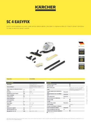 Karcher 15126300 Sc4 Easyfıx Beyaz Eu
