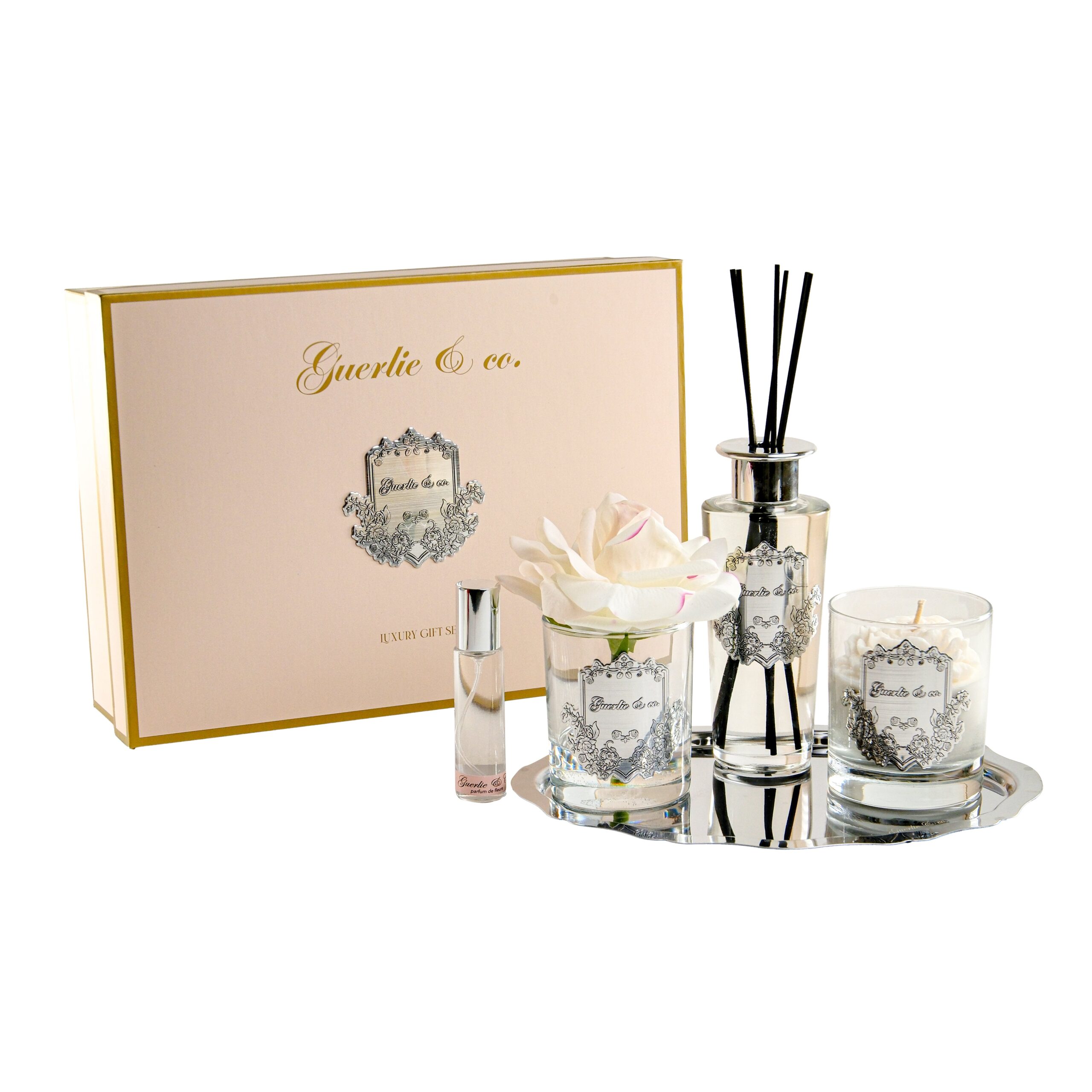Guerlıe&co Tepsi Set Krem Gül Gümüş Guerlıe&co Tepsi Set Krem Gül Gümüş
