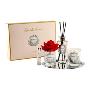 Guerlıe&co Tepsi Set Kırmızı Gül Gümüş