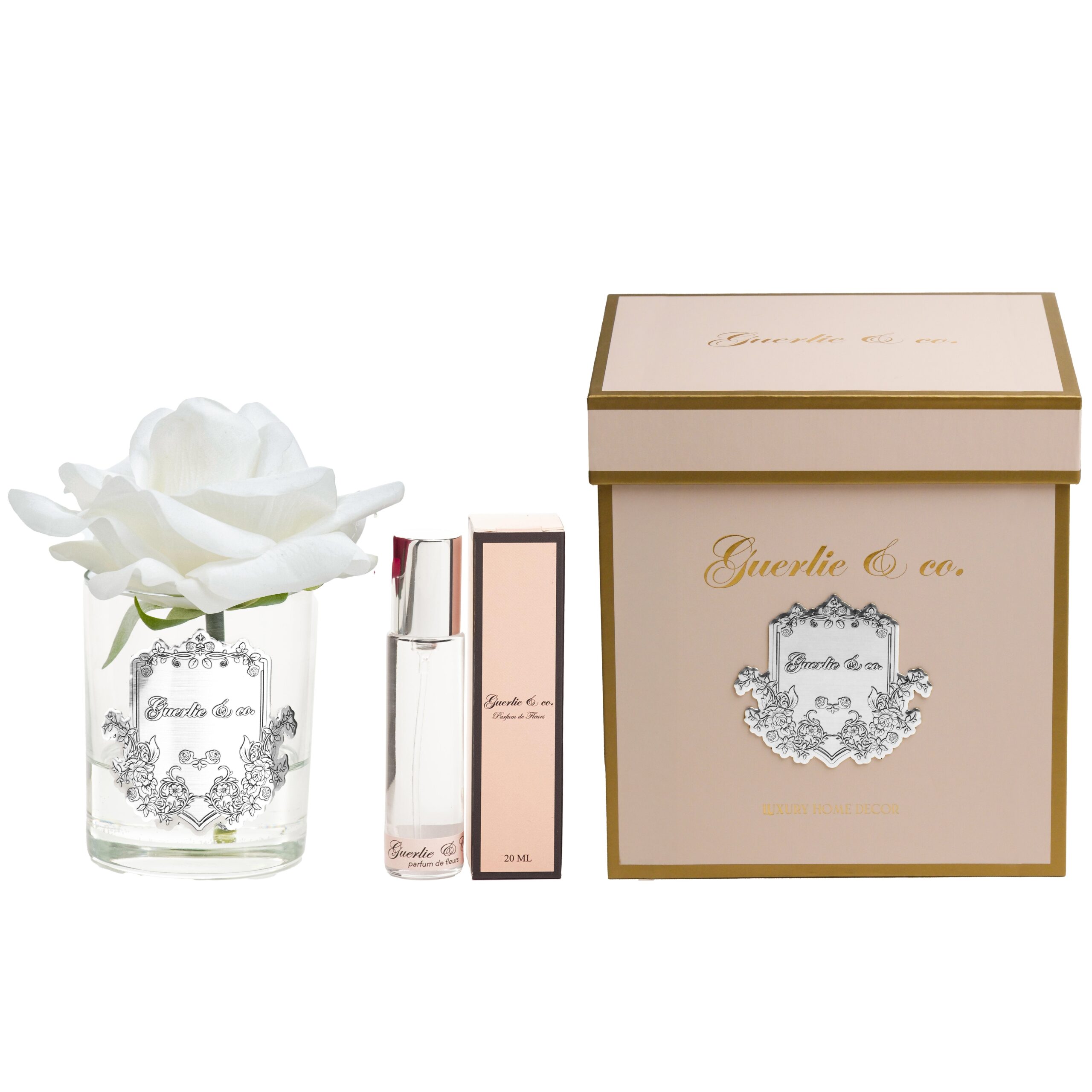 Guerlıe&co Tek Gül Beyaz Gümüş Guerlıe&co Tek Gül Beyaz Gümüş