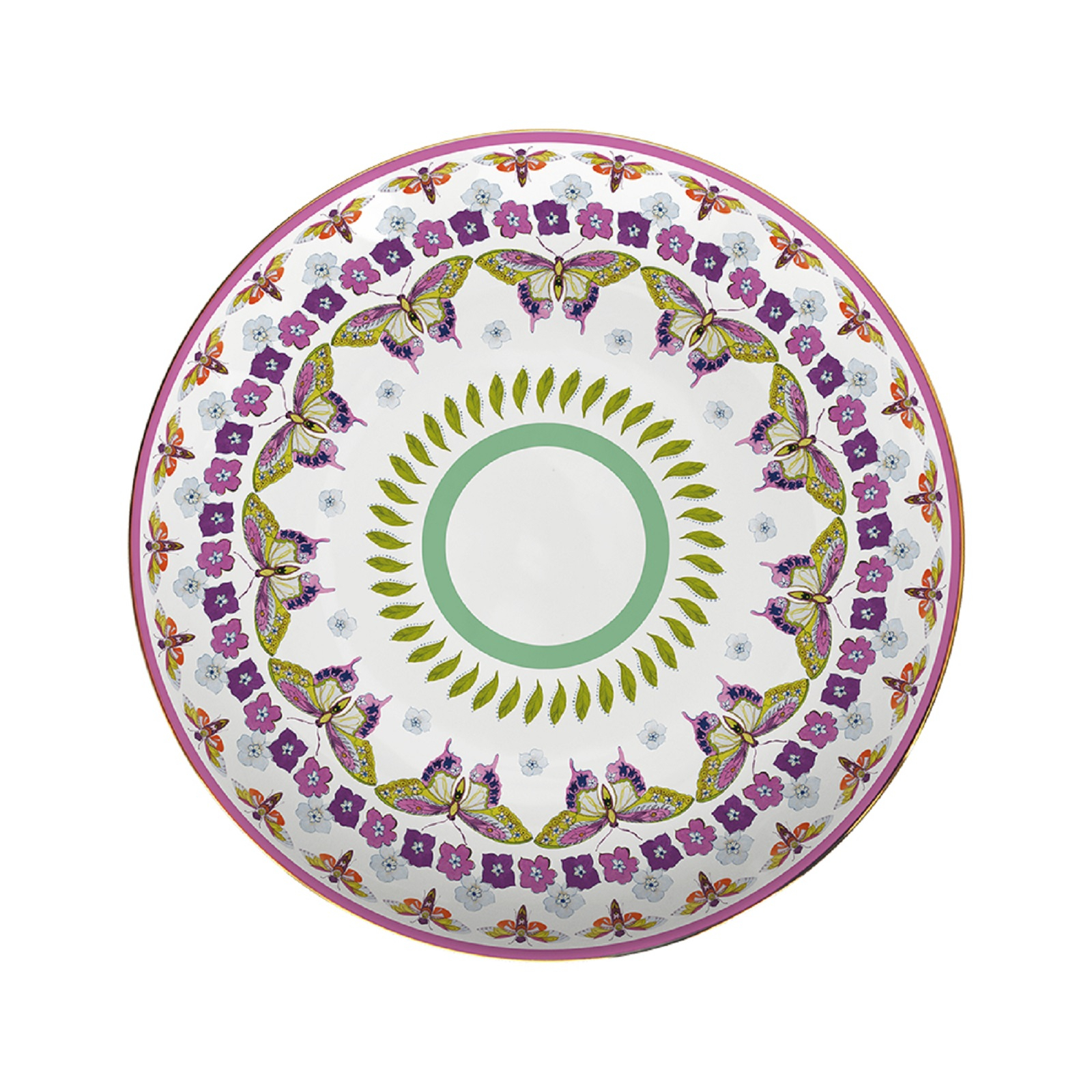 Baci Milano Amazzonia 31 cm porselen kek tabağı, çok renkli