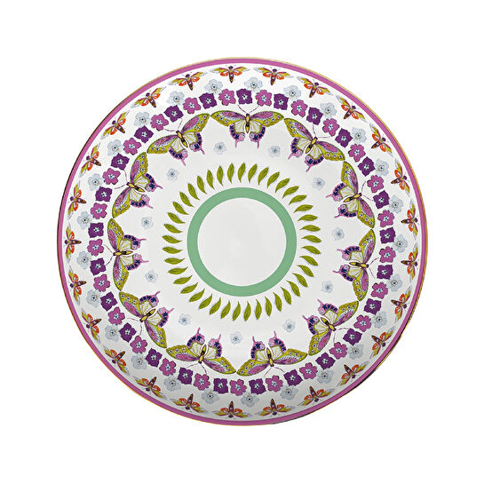 Baci Milano Amazzonia 31 cm porselen kek tabağı, çok renkli