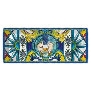 Bacı Mılano Sıcıly Tepsi 49×20 Cm Mavi