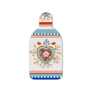 Bacı Mılano Mamma Mıa Kalp Desenli Kesme Tahtası 16,5×34,5 Cm