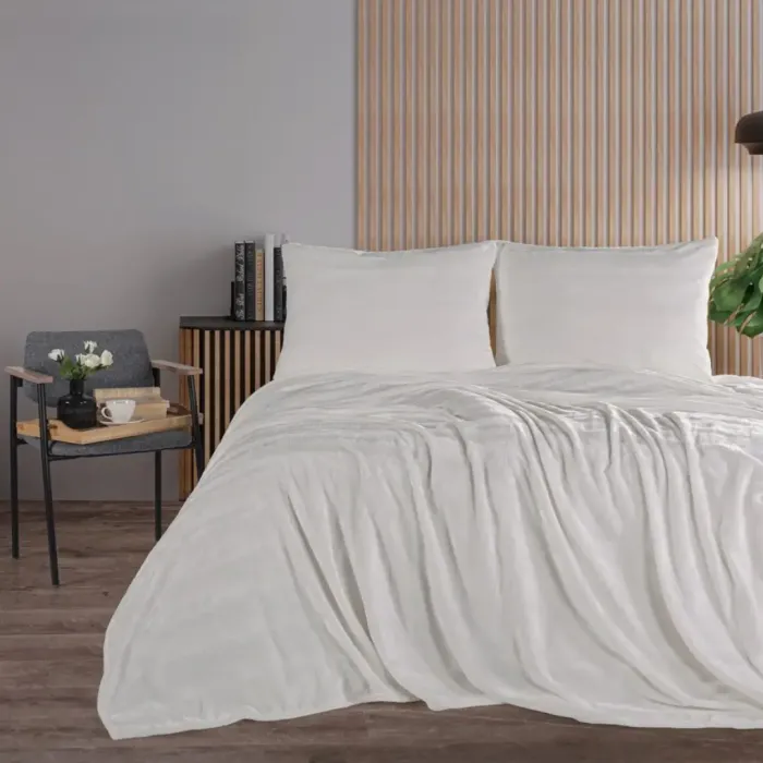 Zebra Casa Cozy Tek Kişilik Battaniye Takımı Gri - Zebra Casa, Bursa