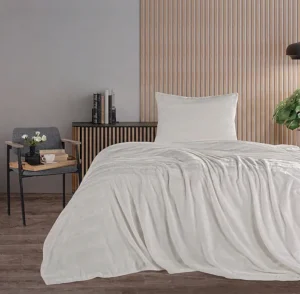 Zebra Casa Cozy Battaniye Takımı Gri Tek Kişilik
