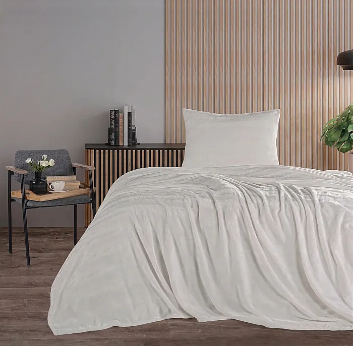 Zebra Casa Cozy Battaniye Takımı Krem Tek Kişilik Zebra Casa Cozy Battaniye Takımı Krem Tek Kişilik