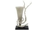 Mikasa Moor Curly Gümüş Metalli Cam Vazo 26x14x57 Cm P019 393403