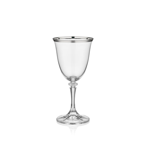 Decorium Dalia kırmızı şarap kadehi 6'lı 200 ml platin yaldızlı