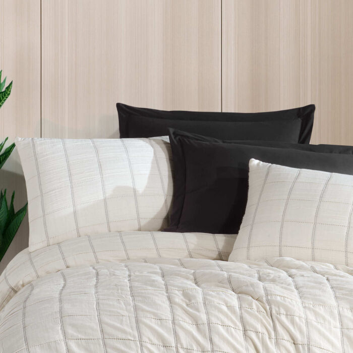 Zebra Casa Elisa Comforter Set Tek Kişilik 180x240 Siyah