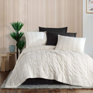 Zebra Casa Elisa Comforter Set Tk Siyah 180×240 Cm