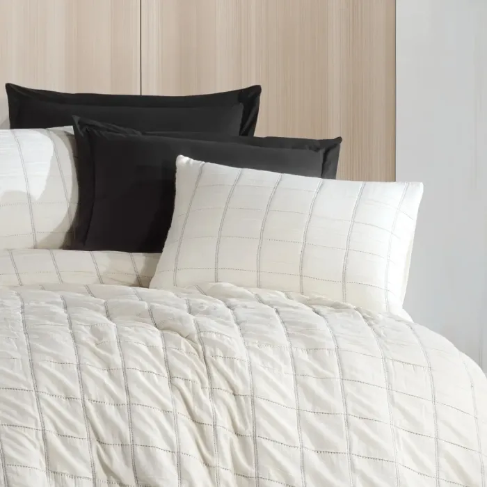 Zebra Casa Elisa Comforter Set Tek Kişilik 180x240 Siyah