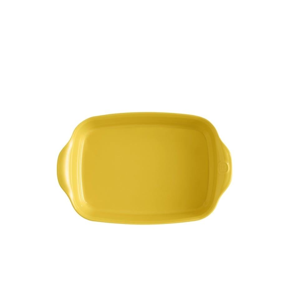 Emile Henry Tart Börek Fırın Kabı Dikdörtgen 30x19 cm Mat Sarı