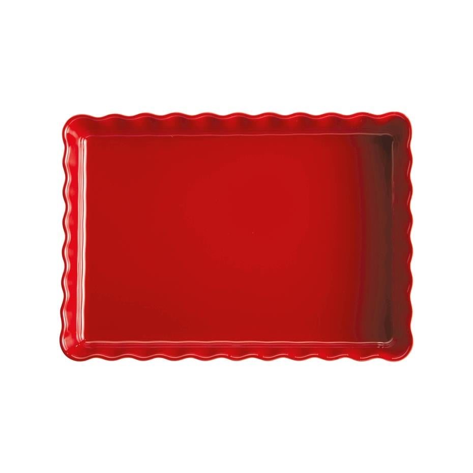 Emile Henry Tart Börek Fırın Kabı Dikdörtgen 33x24 cm Burgundy