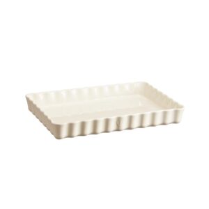 Emile Henry Tart Börek Fırın Kabı Dikdörtgen 33×24 Cm Ekru Clay 26038