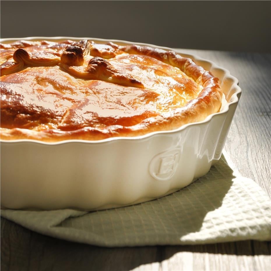 Emile Henry Tart Börek Fırın Kabı Yuvarlak 28 cm Ekru - Emile Henry, Bursa